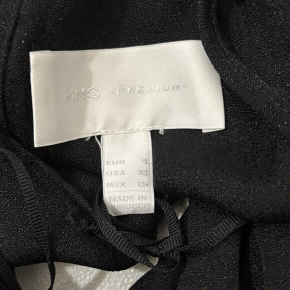 MNG Premium Halter Top High Neck Black Blouse Women XS - Picture 9 of 13